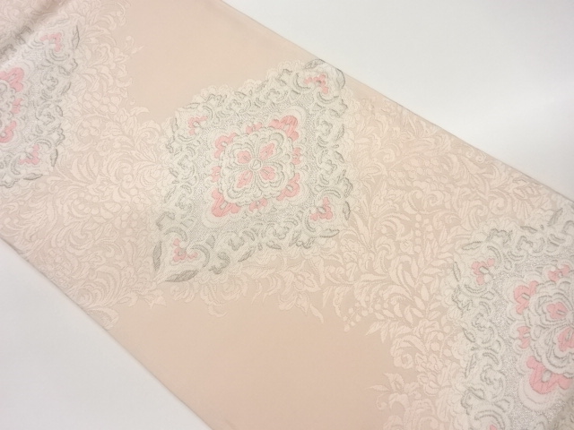 花菱模様織出し袋帯